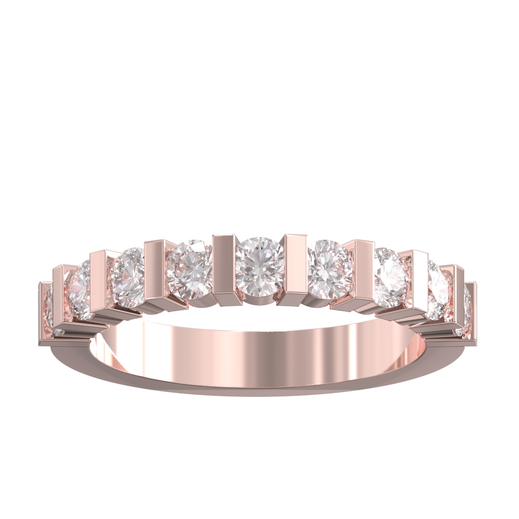 Bar Set Diamond Half Eternity Ring 1.00ct 2 Bar Set Diamond Half Eternity Ring 1.00ct - Image 2
