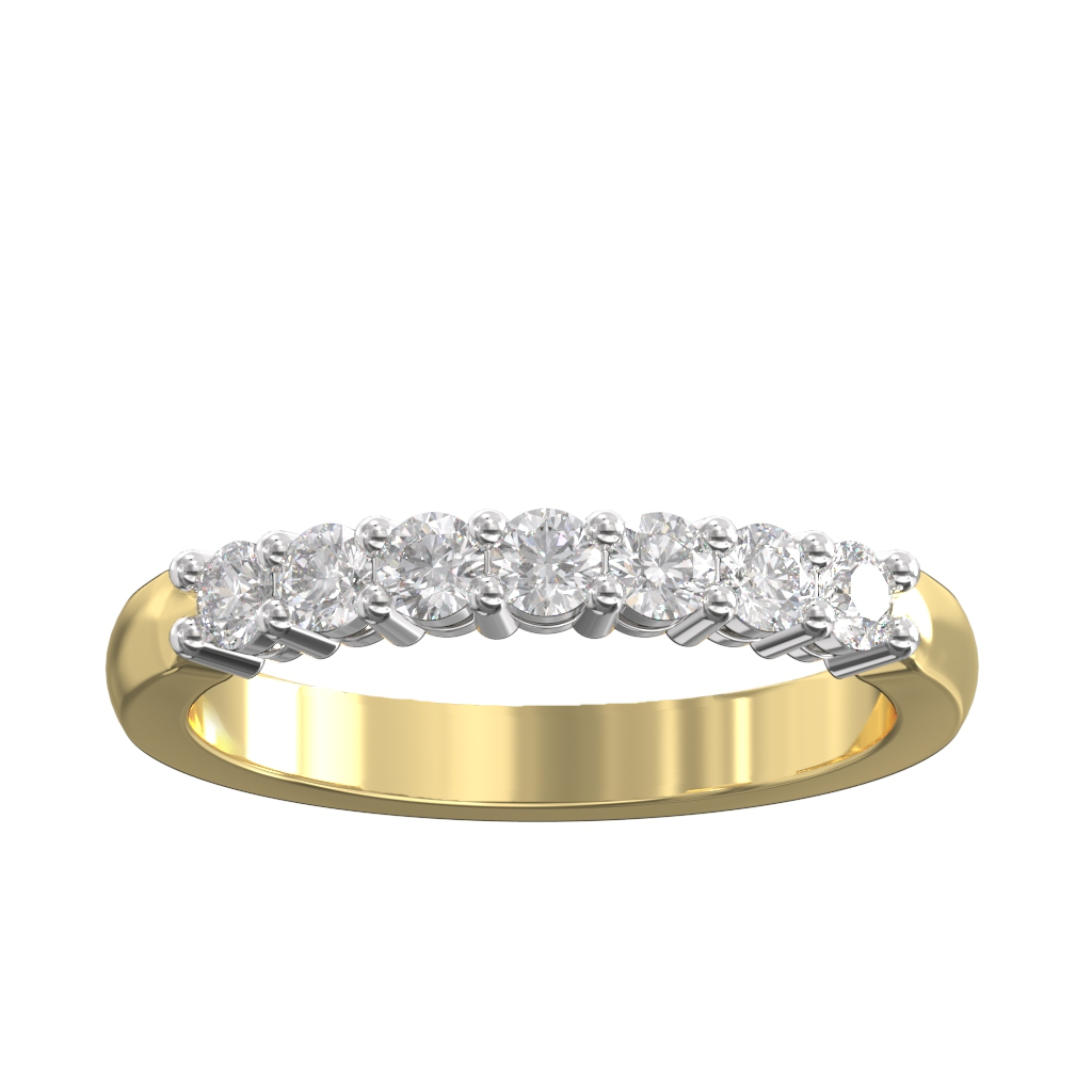 Claw Set Diamond Half Eternity Ring 0.50ct
