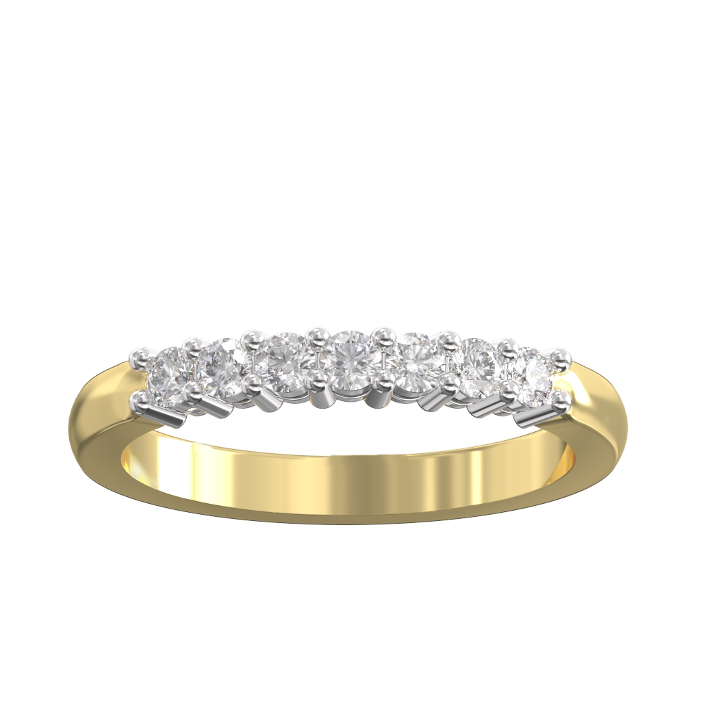 Claw Set Diamond Half Eternity Ring 0.33ct