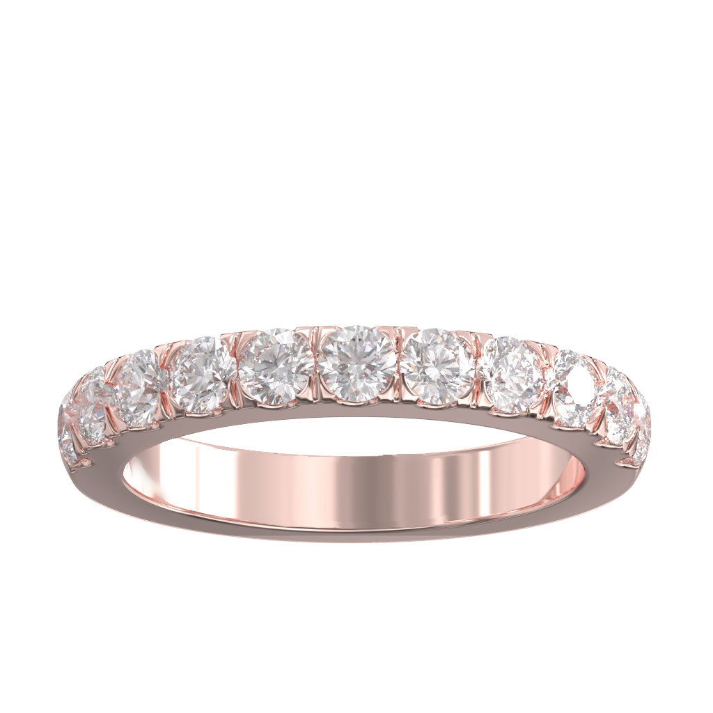 Cut Down Set Diamond Half Eternity Ring 1.00ct 2 Cut Down Set Diamond Half Eternity Ring 1.00ct - Image 2