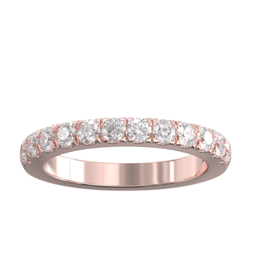 Cut Down Set Diamond Half Eternity Ring 0.75ct 2 Cut Down Set Diamond Half Eternity Ring 0.75ct - Image 2