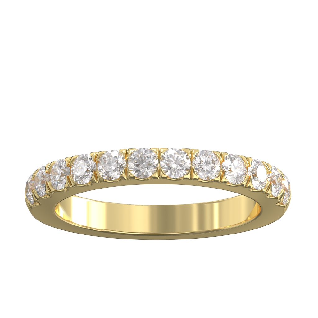 Cut Down Set Diamond Half Eternity Ring 0.75ct