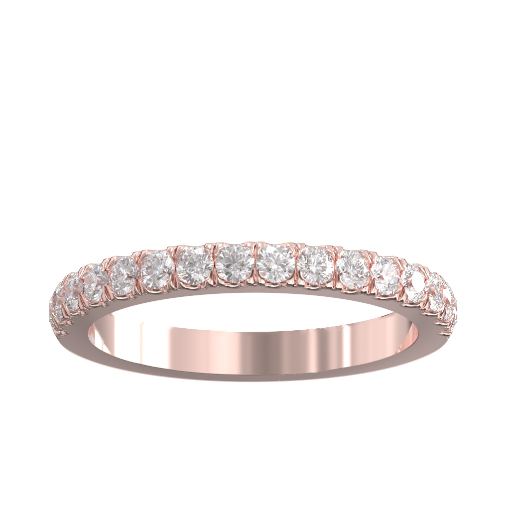 Cut Down Set Diamond Half Eternity Ring 0.50ct 2 Cut Down Set Diamond Half Eternity Ring 0.50ct - Image 2