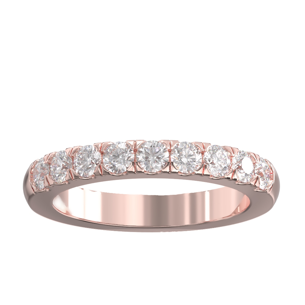 Cut Down Set Diamond Half Eternity Ring 0.75ct 2 Cut Down Set Diamond Half Eternity Ring 0.75ct - Image 2