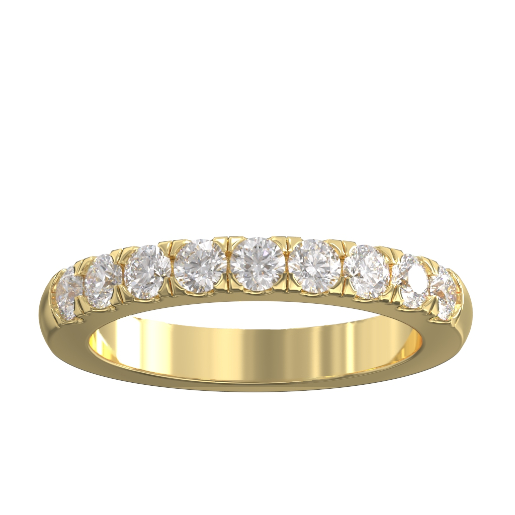 Cut Down Set Diamond Half Eternity Ring 0.75ct