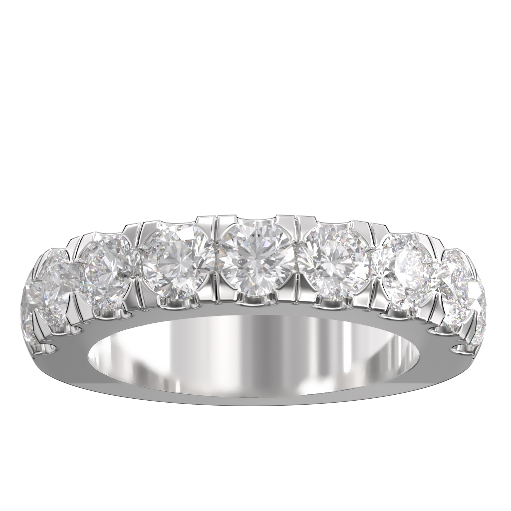Cut Down Set Diamond Half Eternity Ring 2.00ct 4 Cut Down Set Diamond Half Eternity Ring 2.00ct - Image 4