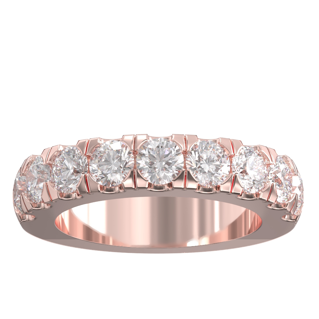 Cut Down Set Diamond Half Eternity Ring 2.00ct 2 Cut Down Set Diamond Half Eternity Ring 2.00ct - Image 2