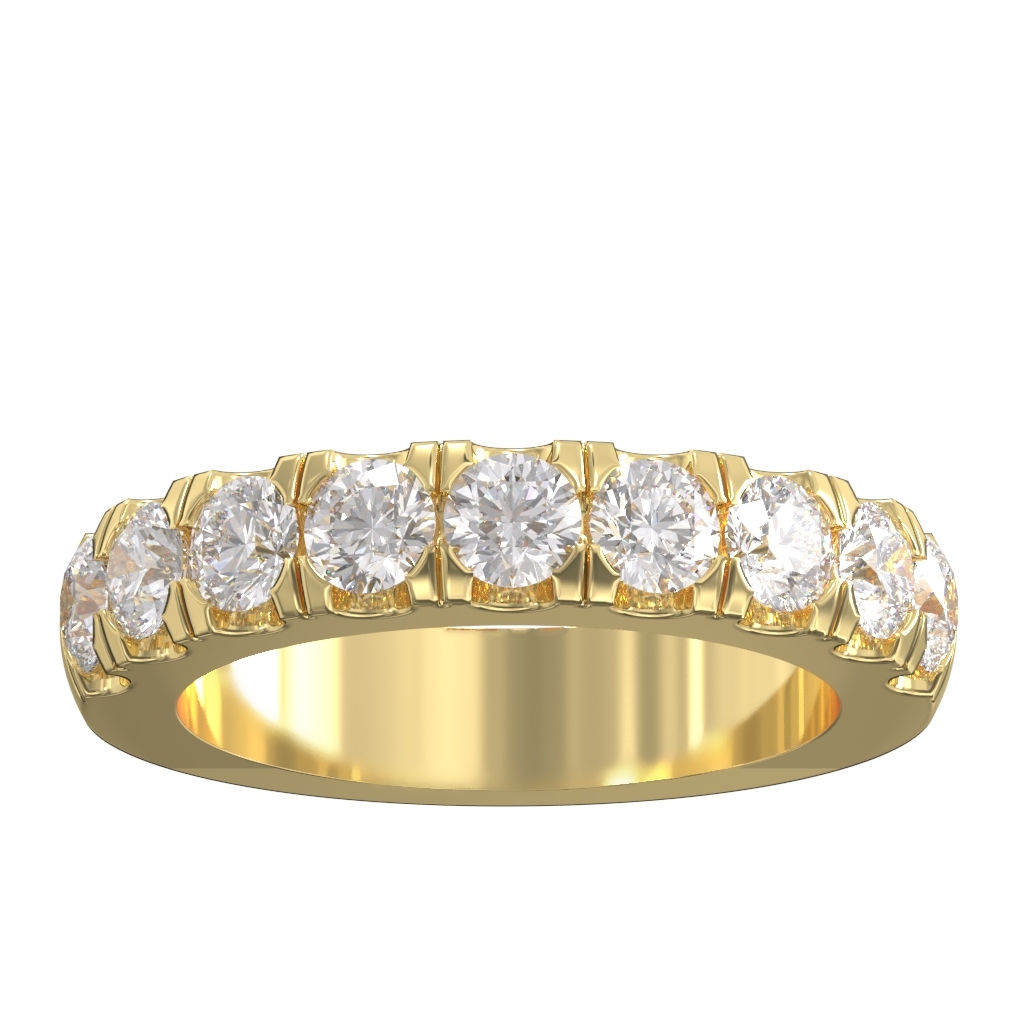 Cut Down Set Diamond Half Eternity Ring 1.50ct