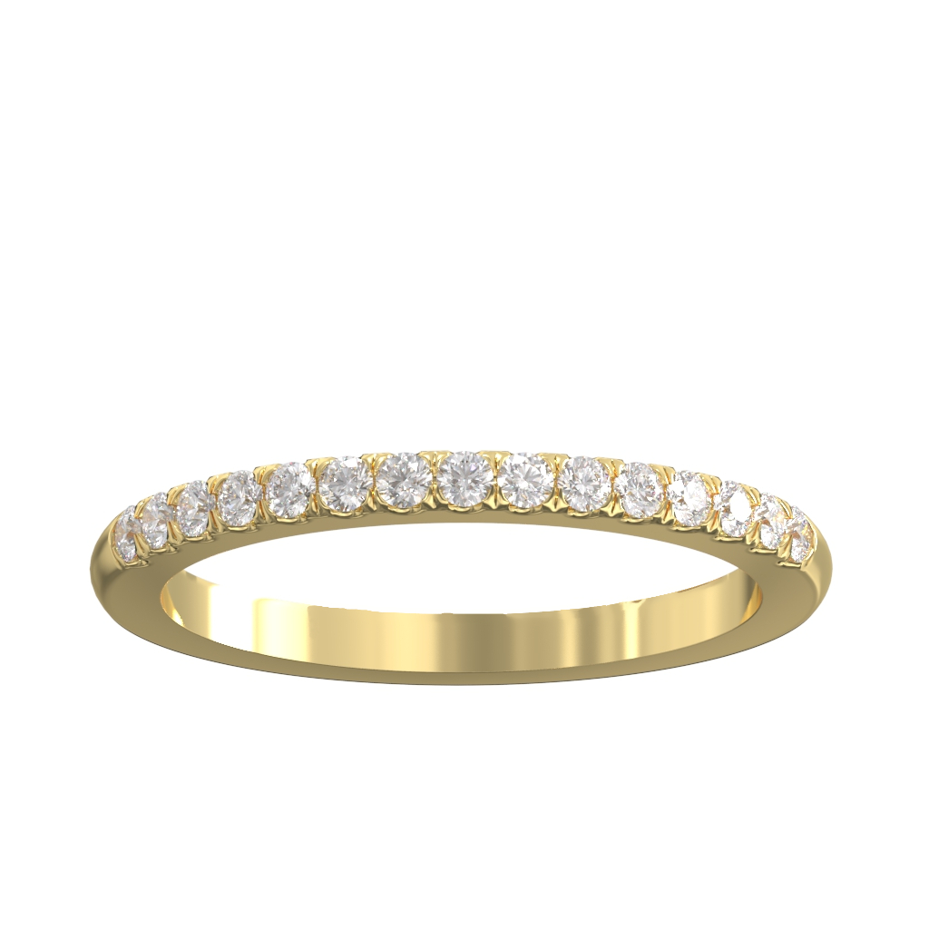 Cut Down Set Diamond Half Eternity Ring 0.25ct