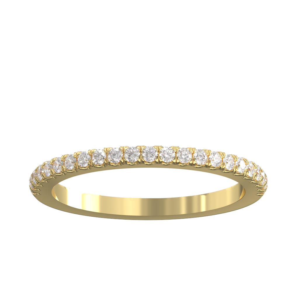 Cut Down Set Diamond Half Eternity Ring 0.25ct