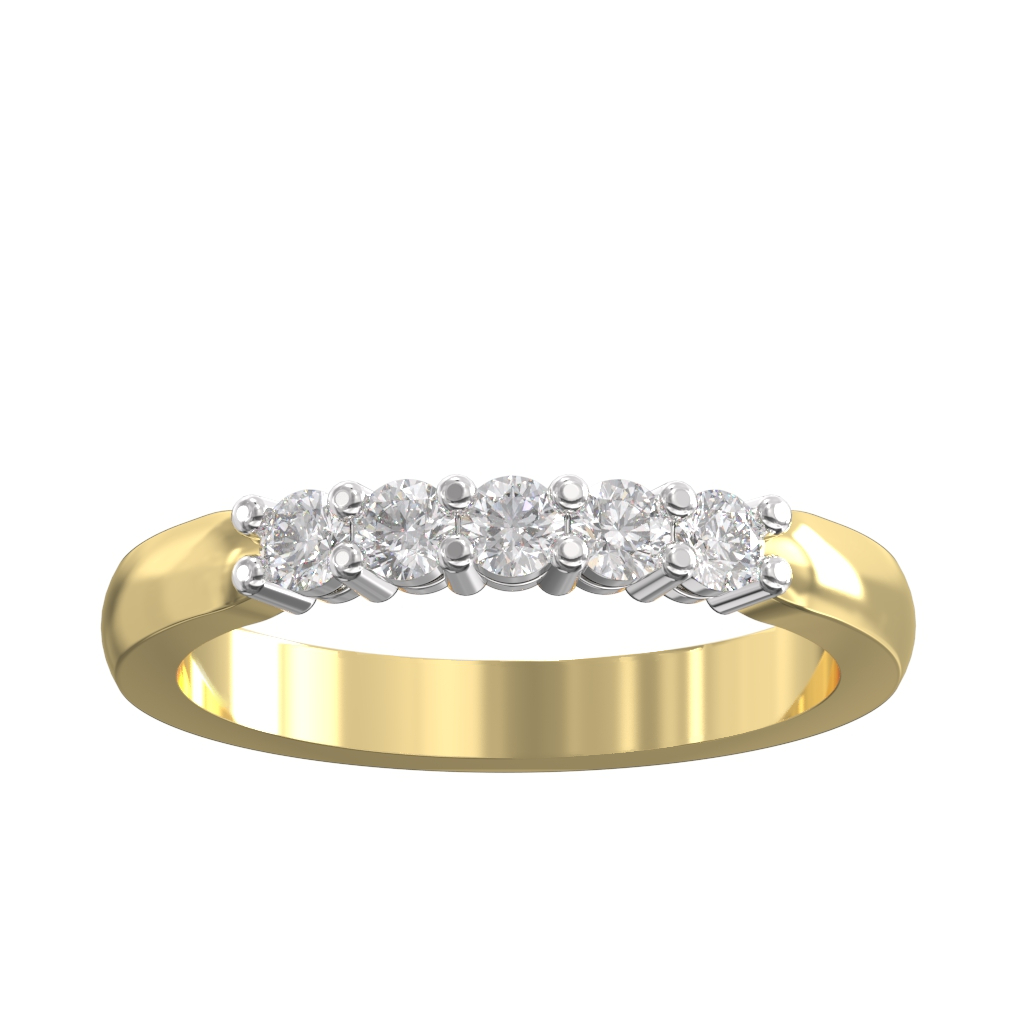 Claw Set Diamond Half Eternity Ring 0.35ct