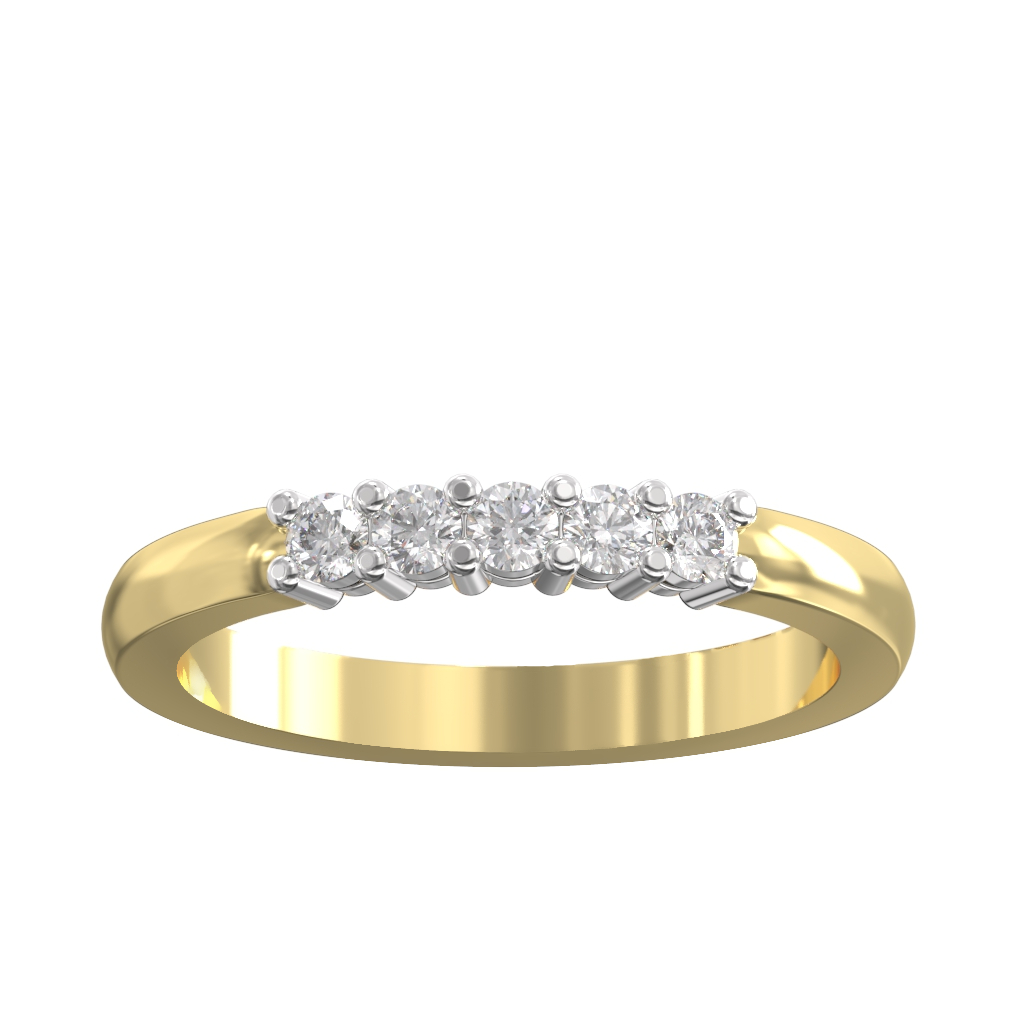 Claw Set Diamond Half Eternity Ring 0.25ct