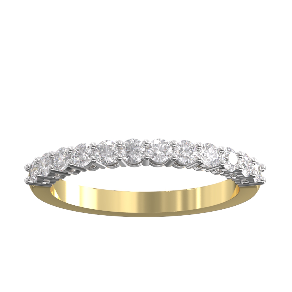 Claw Set Diamond Half Eternity Ring 0.50ct