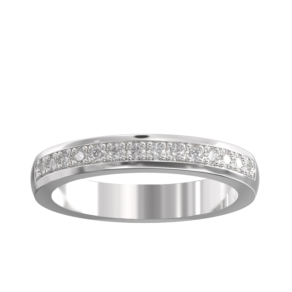 Pave Set Diamond Half Wedding/Eternity Ring 0.25ct 3 Pave Set Diamond Half Wedding/Eternity Ring 0.25ct - Image 3