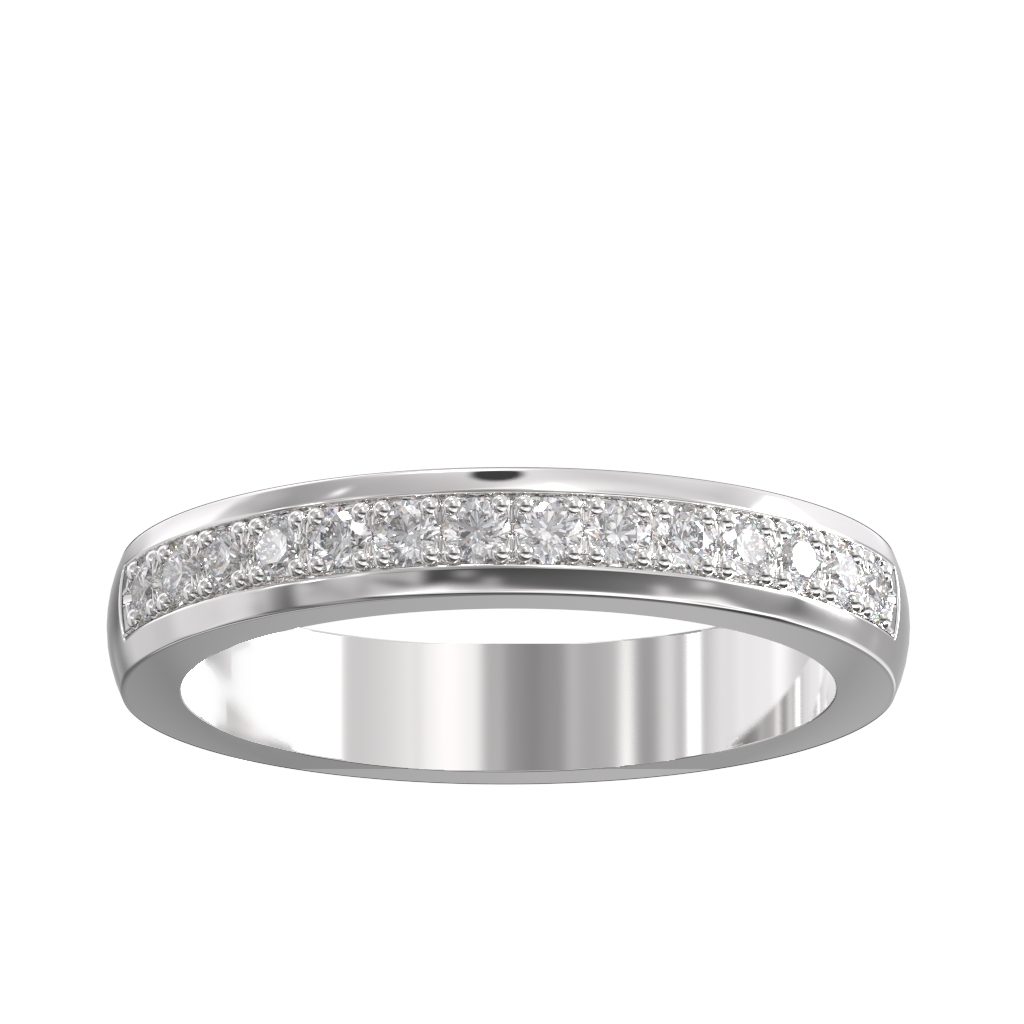 Pave Set Diamond Half Wedding/Eternity Ring 0.30ct 3 Pave Set Diamond Half Wedding/Eternity Ring 0.30ct - Image 3