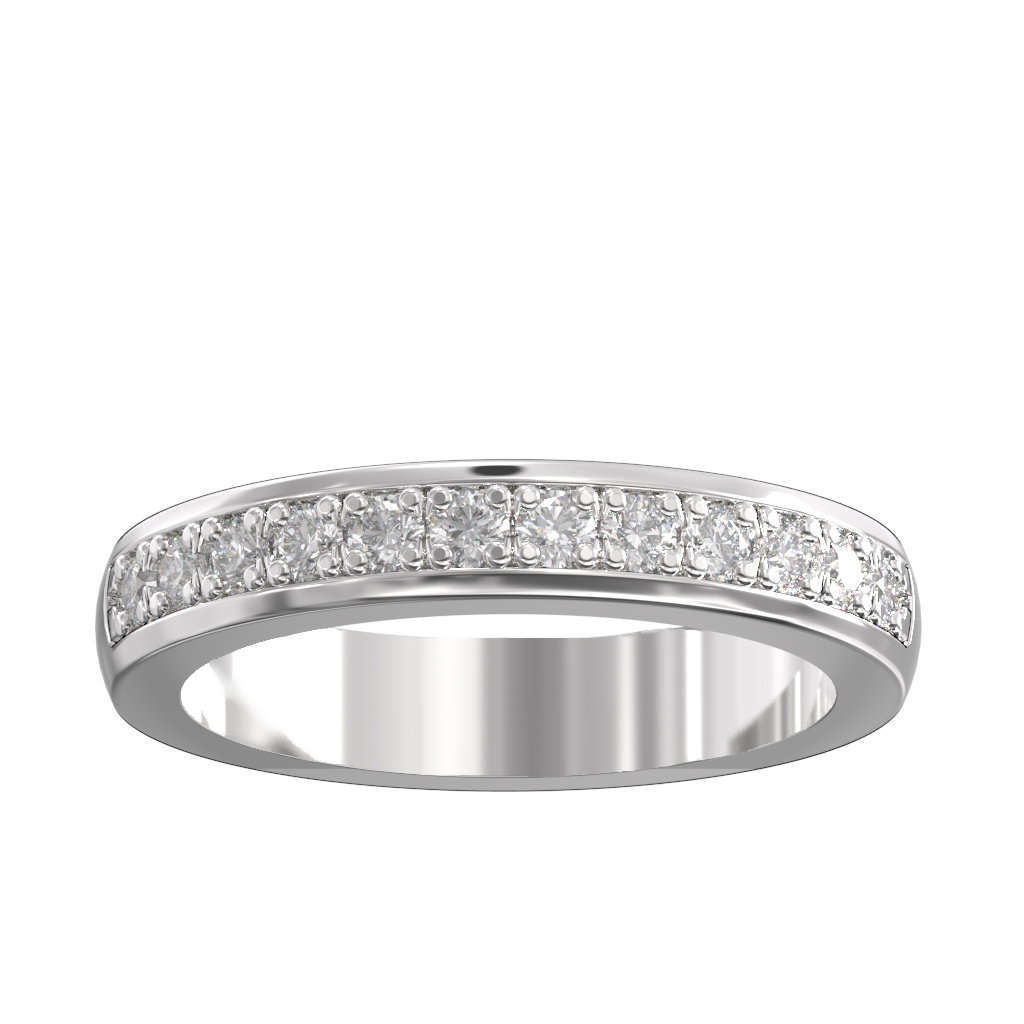 Pave Set Diamond Half Wedding/Eternity Ring 0.40ct 3 Pave Set Diamond Half Wedding/Eternity Ring 0.40ct - Image 3