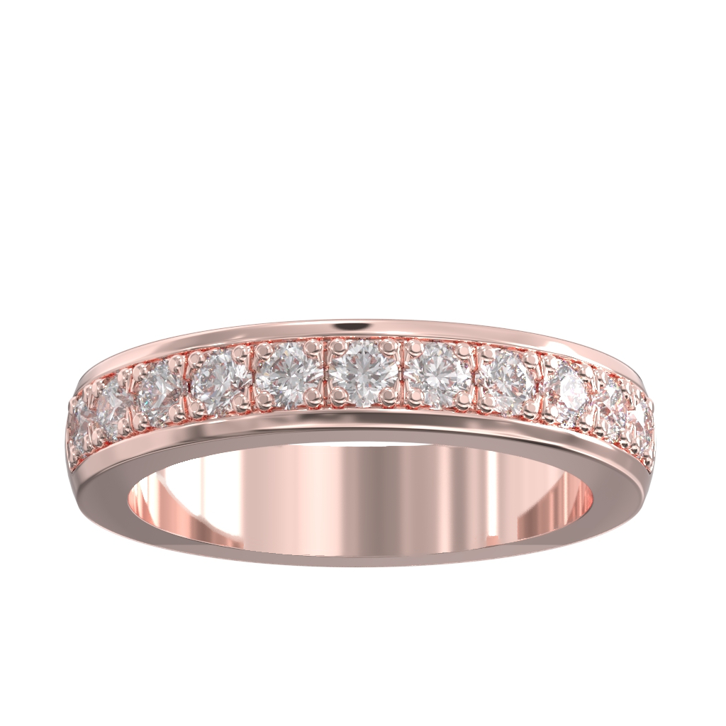 Pave Set Diamond Half Wedding/Eternity Ring 0.65ct 2 Pave Set Diamond Half Wedding/Eternity Ring 0.65ct - Image 2