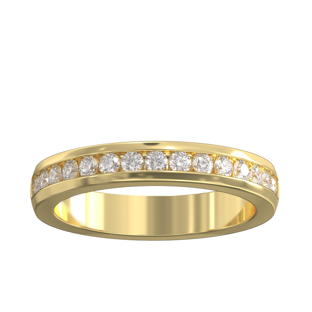 Channel Set Diamond Half Wedding/Eternity Ring 0.40ct