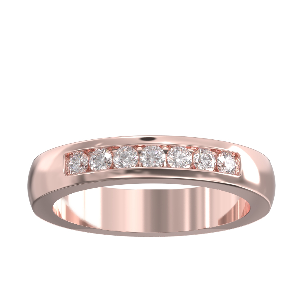 Channel Set Diamond Half Wedding/Eternity Ring 0.33ct 2 Channel Set Diamond Half Wedding/Eternity Ring 0.33ct - Image 2
