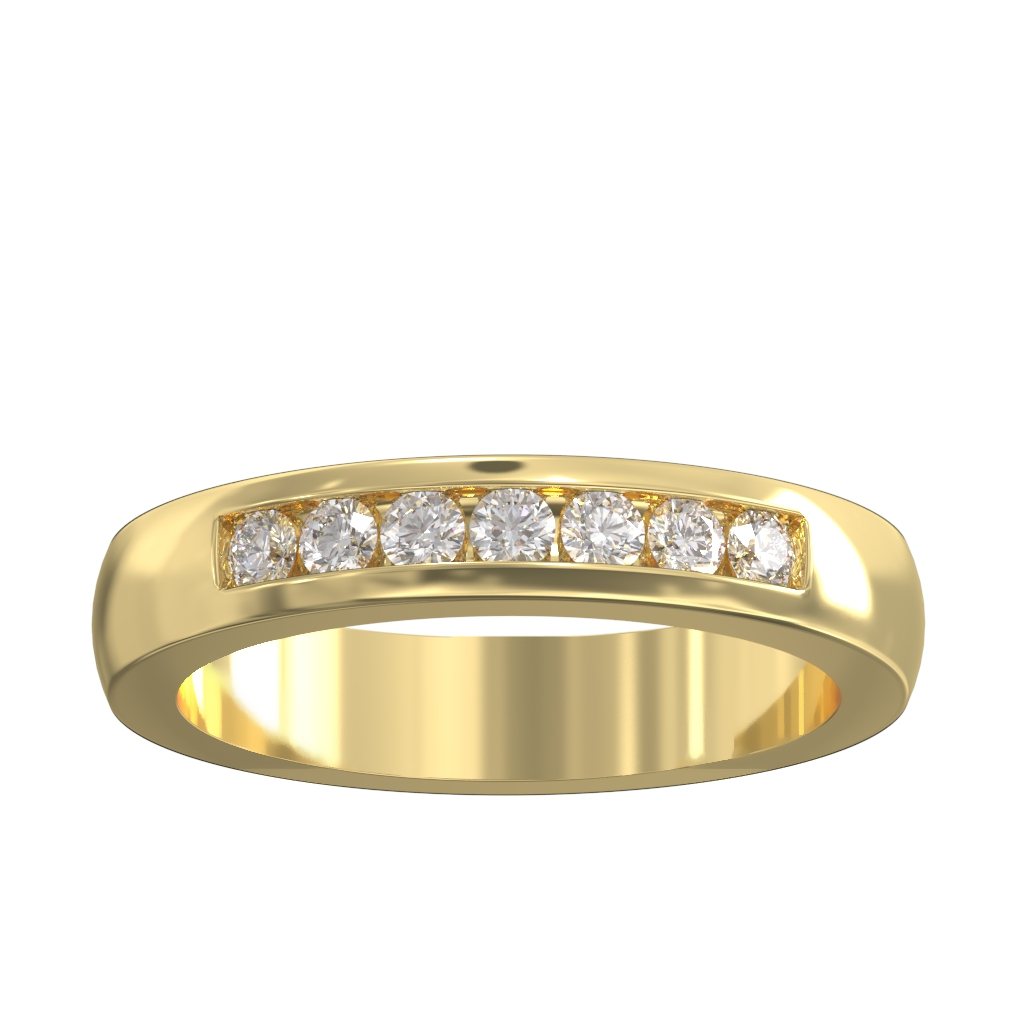 Channel Set Diamond Half Wedding/Eternity Ring 0.33ct