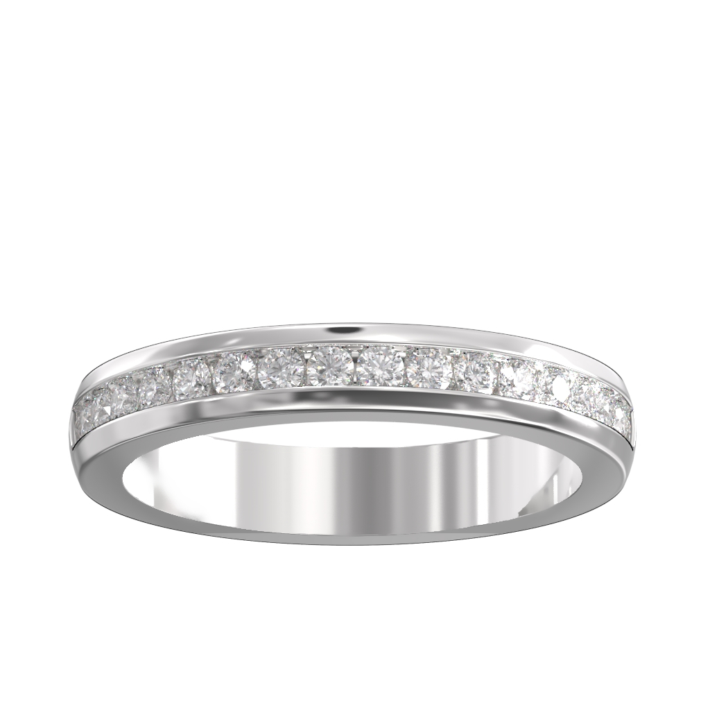 Channel Set Diamond Half Wedding/Eternity Ring 0.33ct 3 Channel Set Diamond Half Wedding/Eternity Ring 0.33ct - Image 3