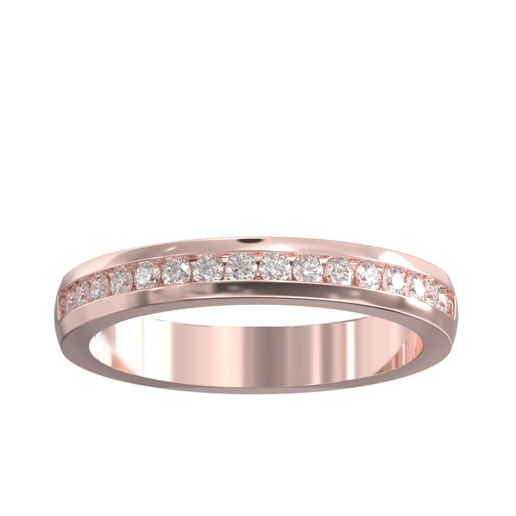 Channel Set Diamond Half Wedding/Eternity Ring 0.25ct 2 Channel Set Diamond Half Wedding/Eternity Ring 0.25ct - Image 2