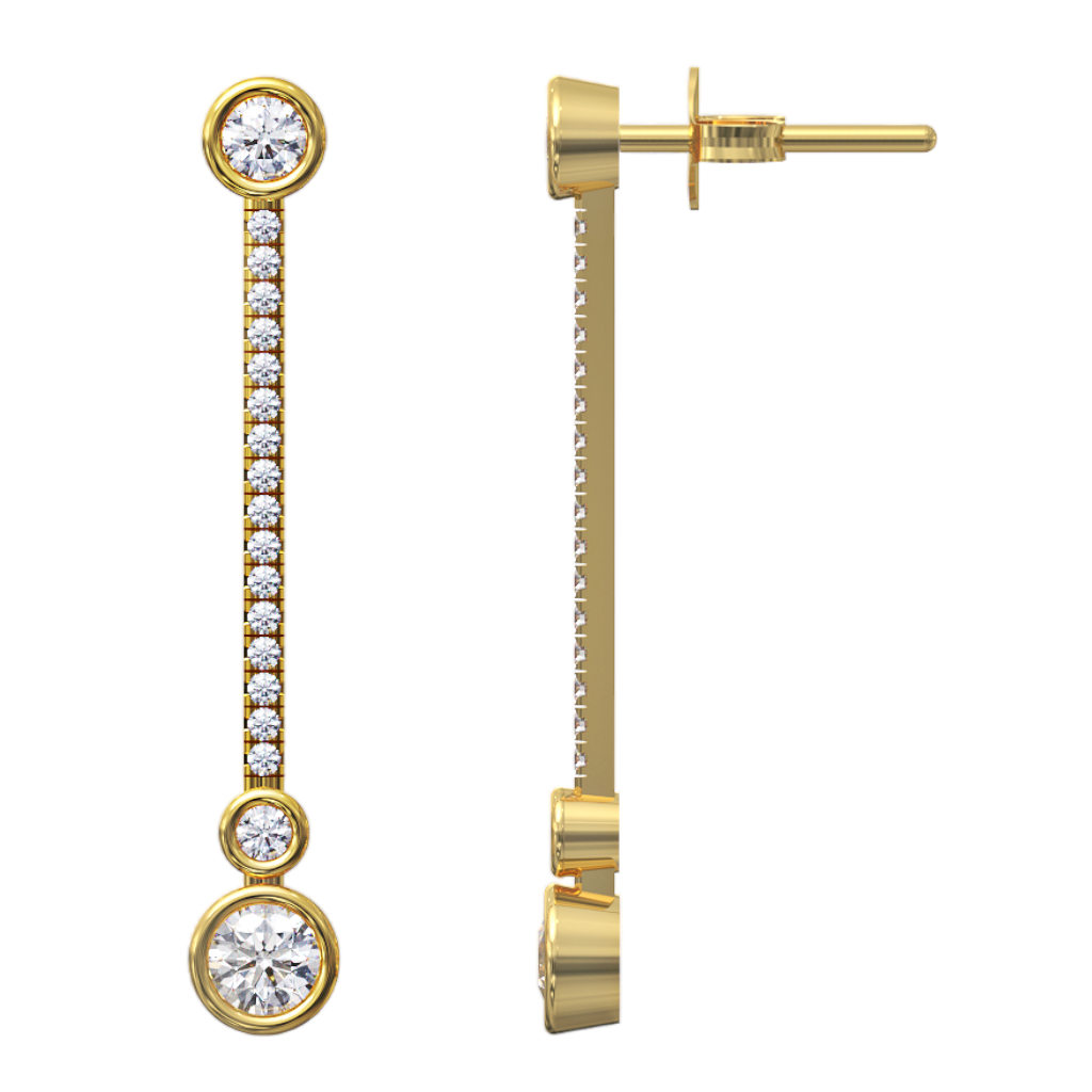 Elegant Diamond Drop earrings 4 Elegant Diamond Drop earrings - Image 4