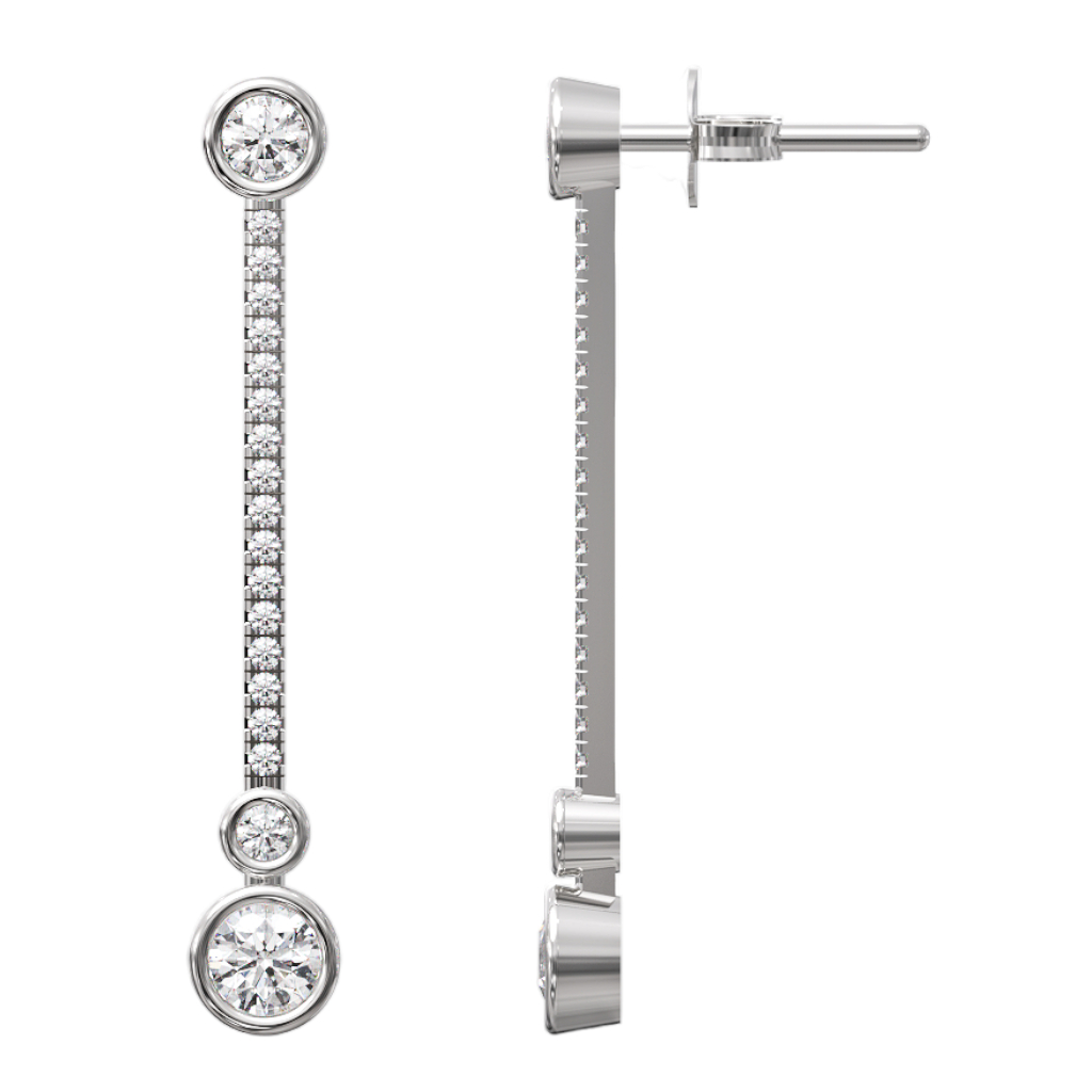 Elegant Diamond Drop earrings 3 Elegant Diamond Drop earrings - Image 3