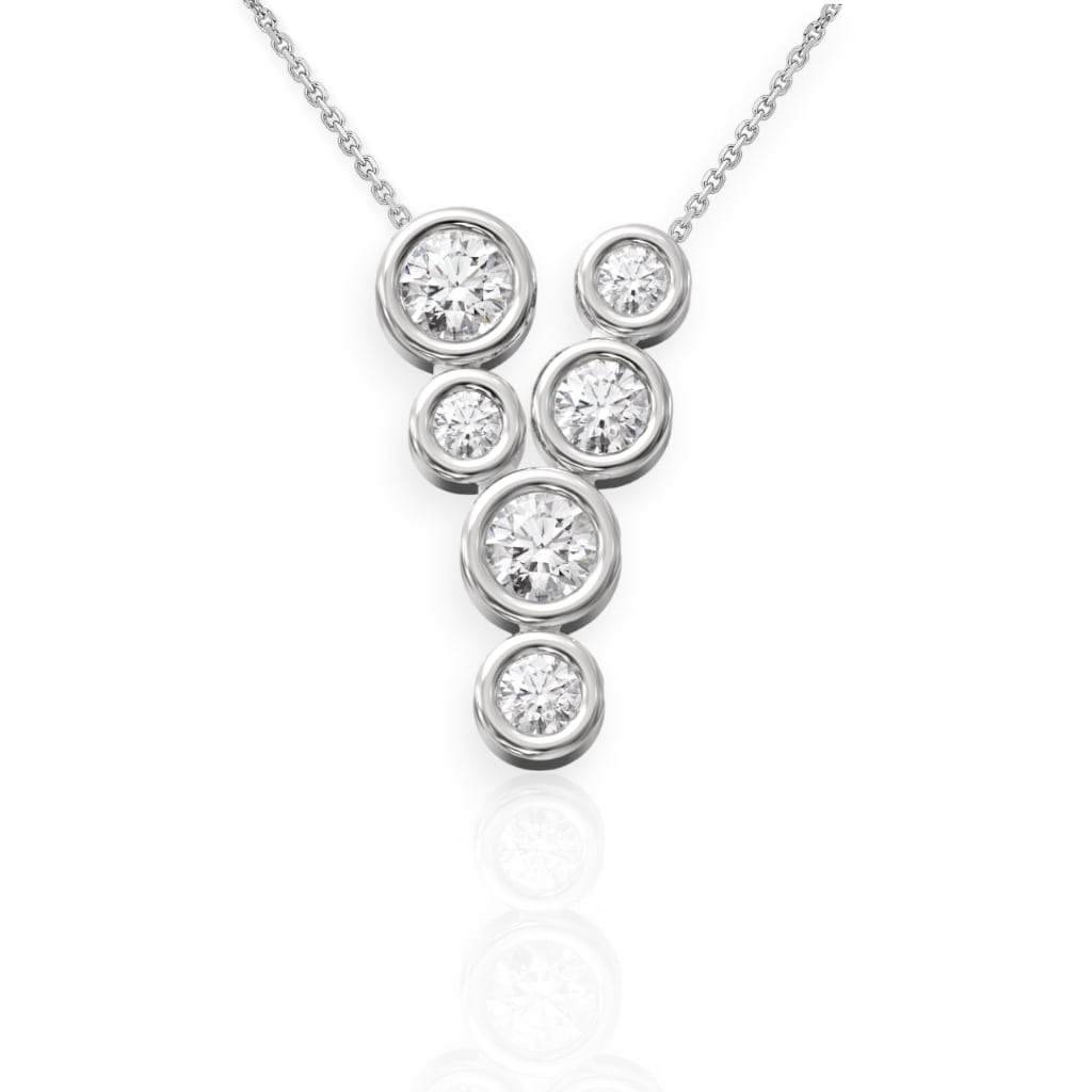 Lab Grown Diamond Cascade Pendant 4 Lab Grown Diamond Cascade Pendant - Image 4