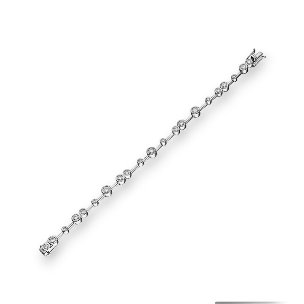 Rub-over Lab Grown Diamond Dress Bracelet