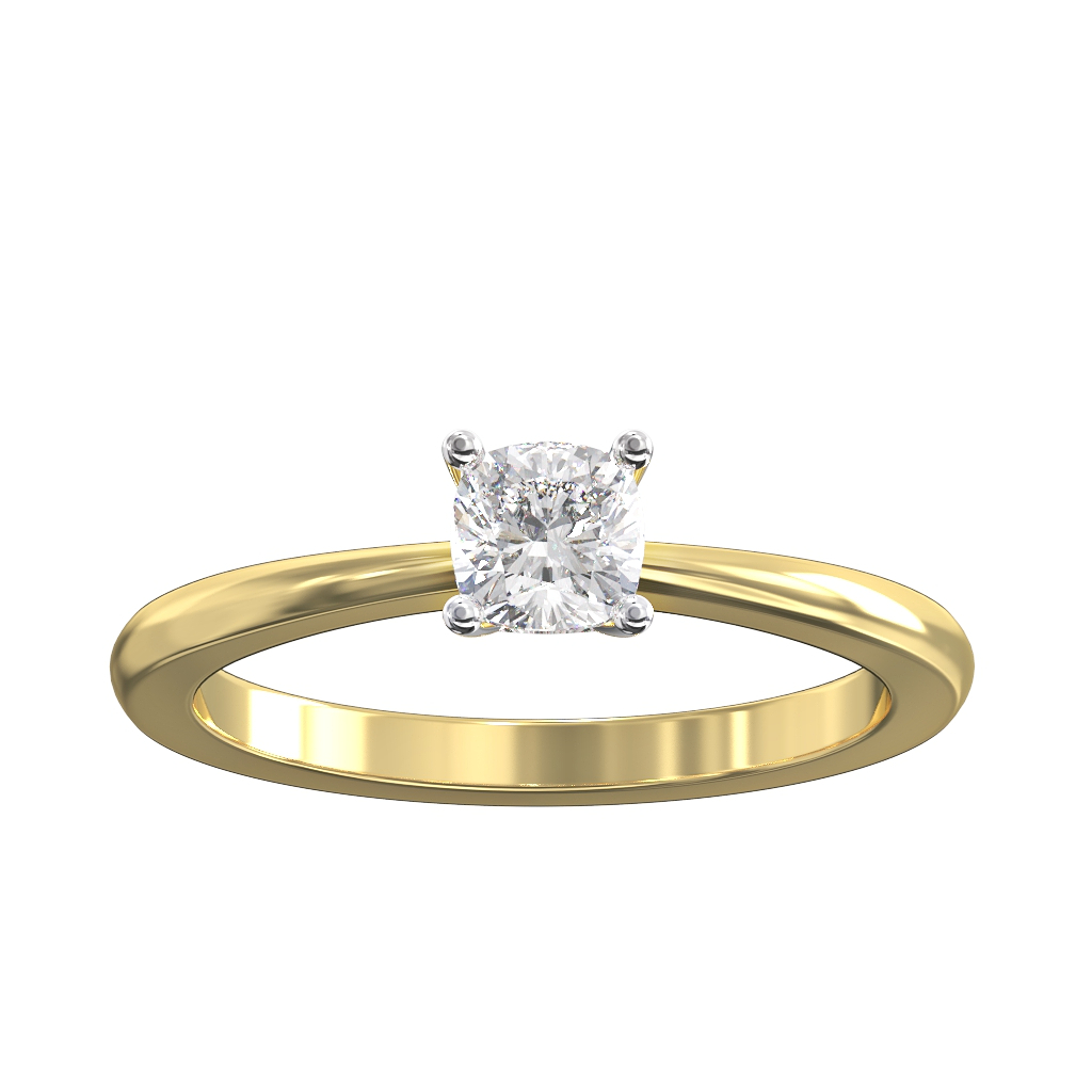 Cushion Diamond U-set Solitaire