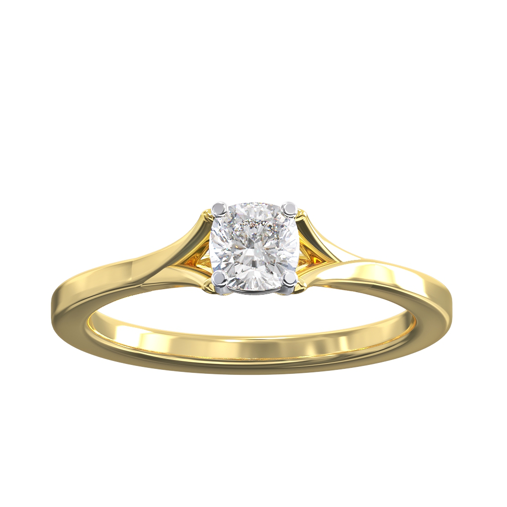 Cushion Cut Diamond Secret Solitaire