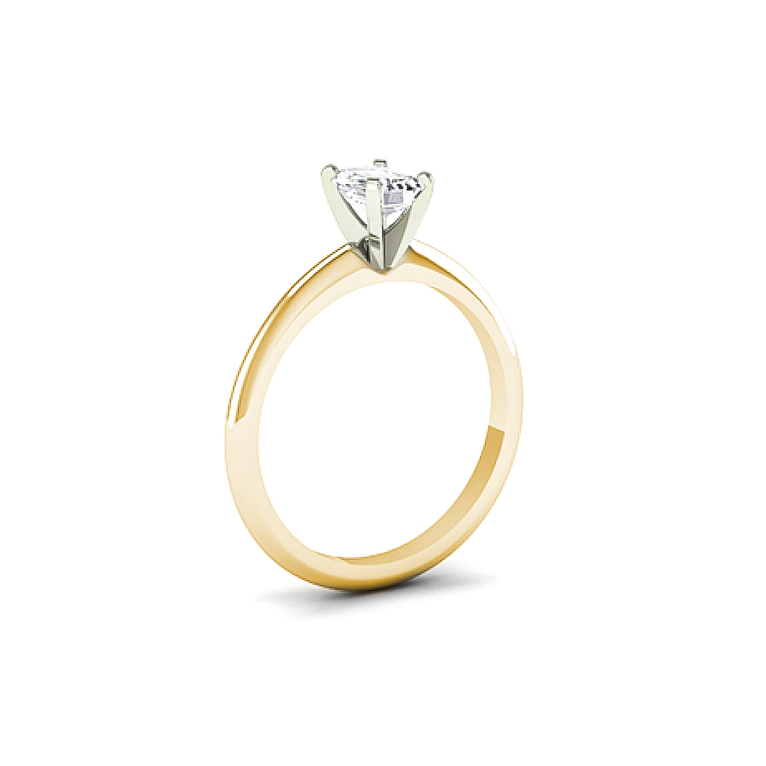 Emerald Cut Diamond, modern claw Solitaire 7 Emerald Cut Diamond, modern claw Solitaire - Image 7
