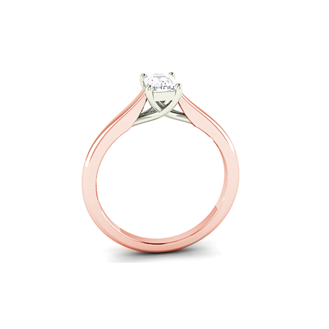 Emerald Cut Diamond Sweep set Solitaire 6 Emerald Cut Diamond Sweep set Solitaire - Image 6