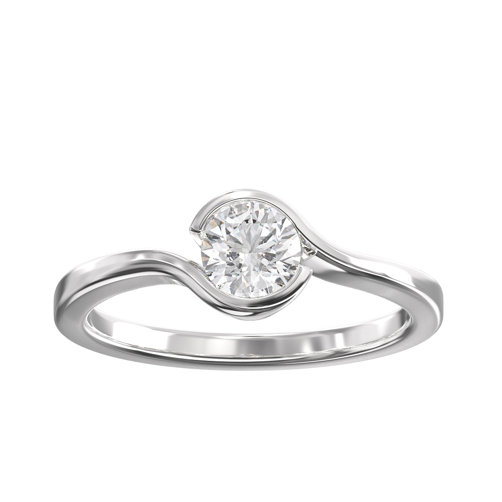 Embrace Single stone Round Diamond Ring 4 Embrace Single stone Round Diamond Ring - Image 4