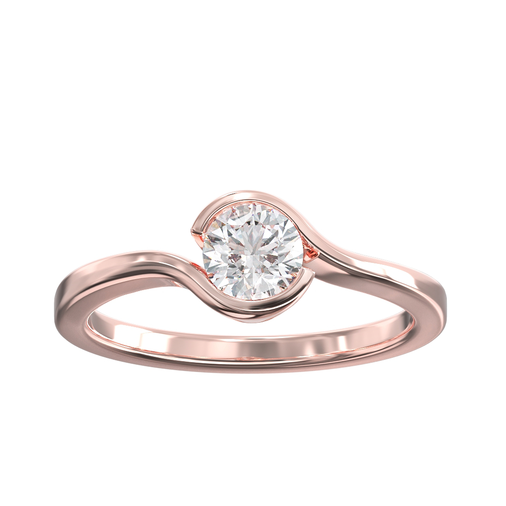 Embrace Single stone Round Diamond Ring 2 Embrace Single stone Round Diamond Ring - Image 2