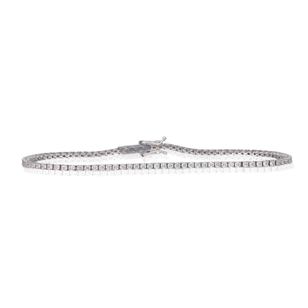 Classic claw set diamond line, tennis bracelet