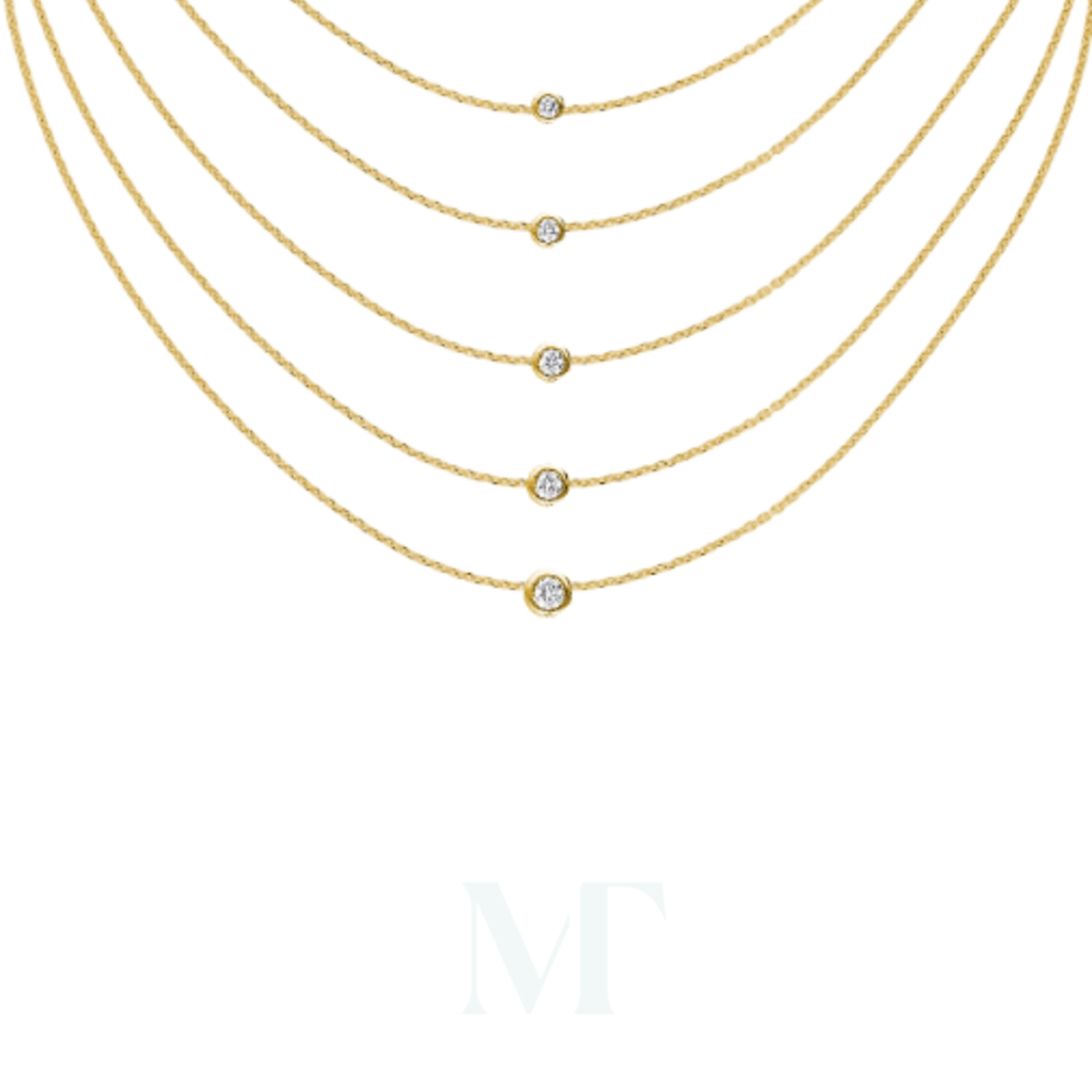Piccola Single diamond pendant necklace