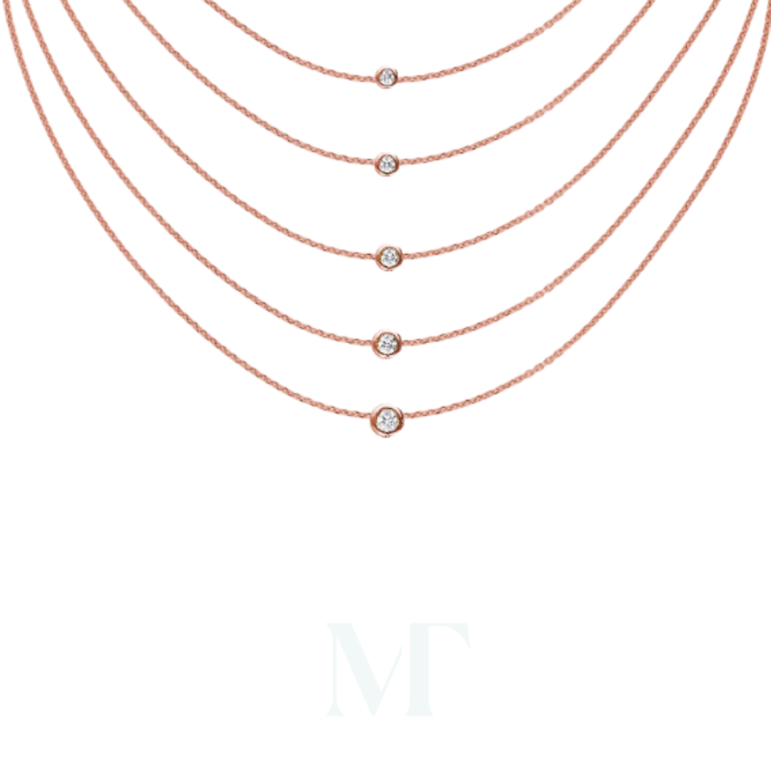 Piccola Single Diamond Necklace 3 Piccola Single diamond pendant necklace