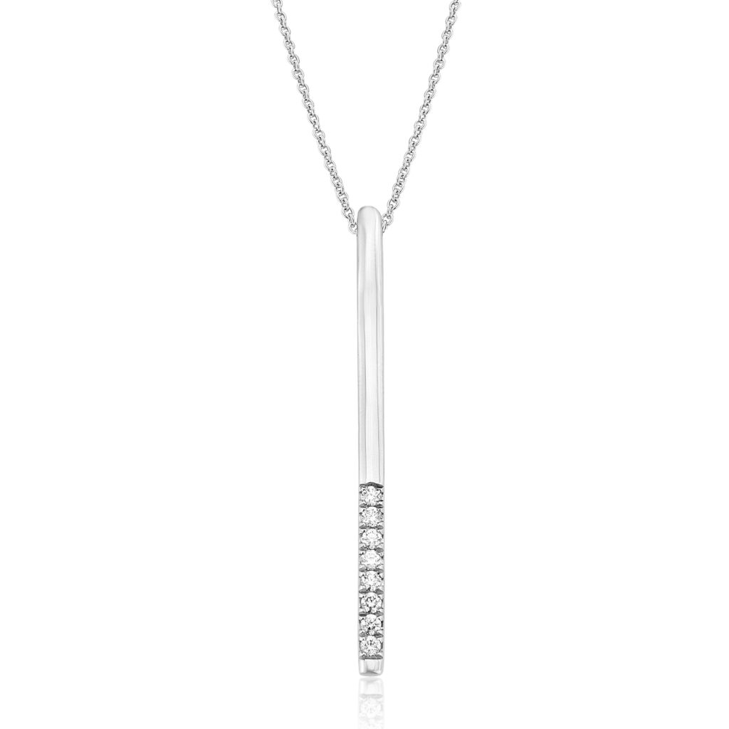 Infinity Diamond stick drop pendant, necklace